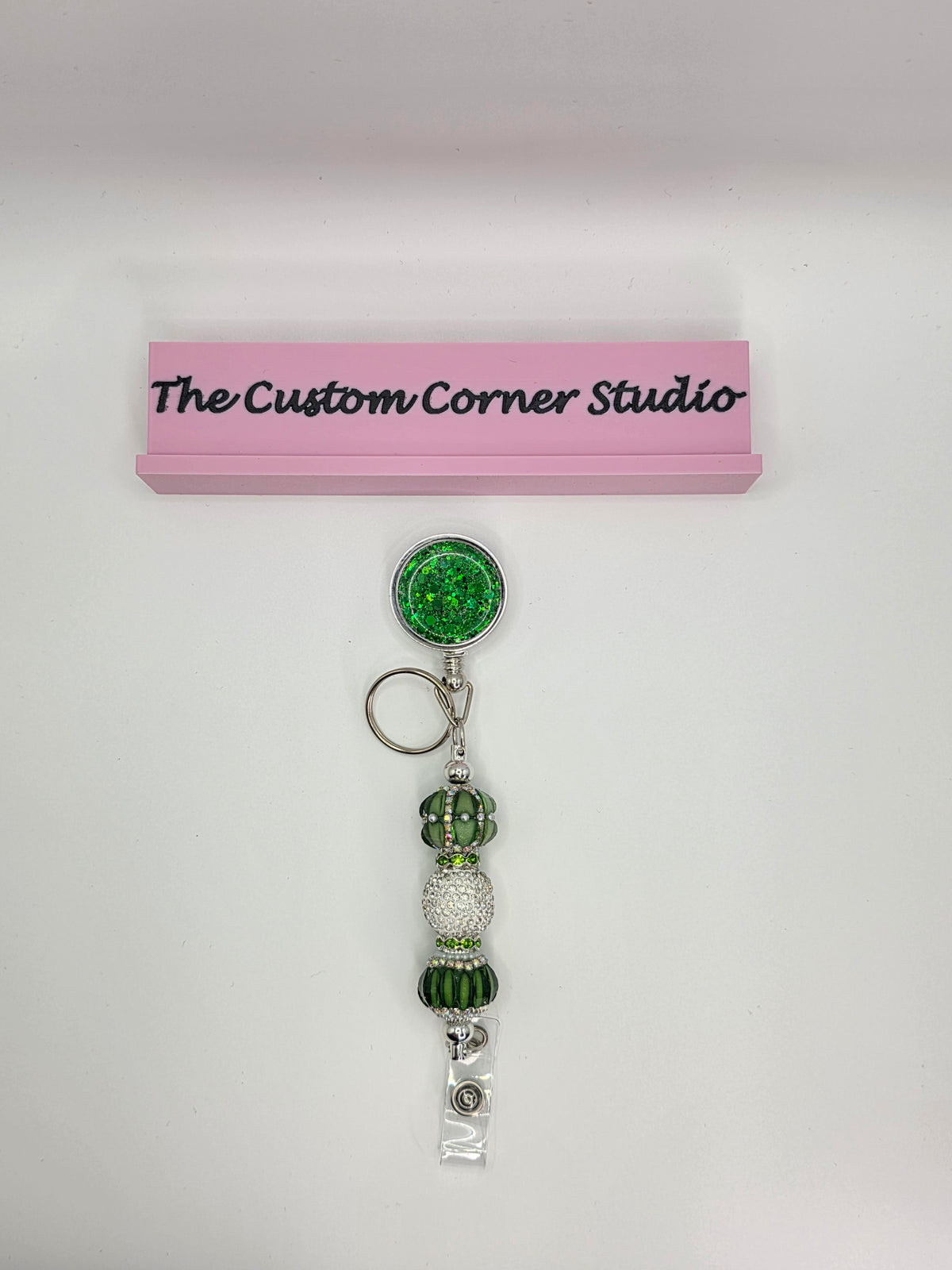 Glitter Beadable Badge Reels