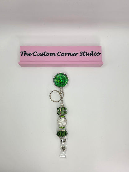 Glitter Beadable Badge Reels