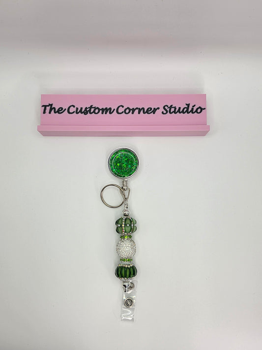 Glitter Beadable Badge Reels